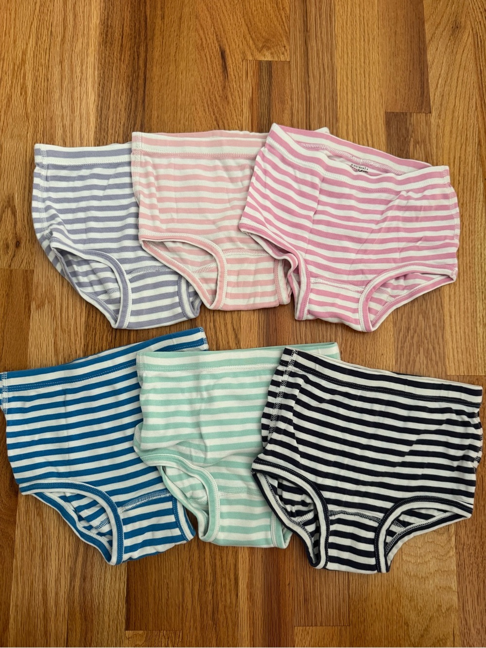 Hanna Andersson girls small Striped organic Cotton Briefs Multi-pack (6 Pack)